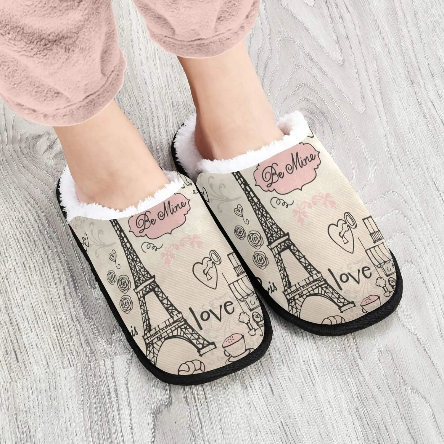 Visesunny Stylish Men Women Slippers - Unisex Adults House Shoes Lightweight Indoor Travel Warm Slippers