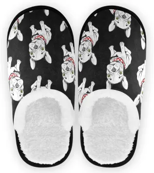 Visesunny Stylish Men Women Slippers - Unisex Adults House Shoes Lightweight Indoor Travel Warm Slippers