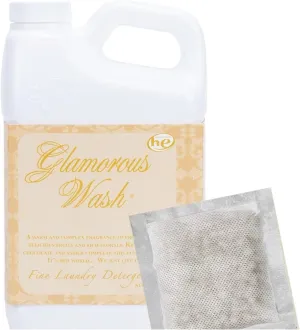 Wash Diva 32 Fl oz HE, BZ Laundry Detergent/with Glamorous Sachet Single Pouch L