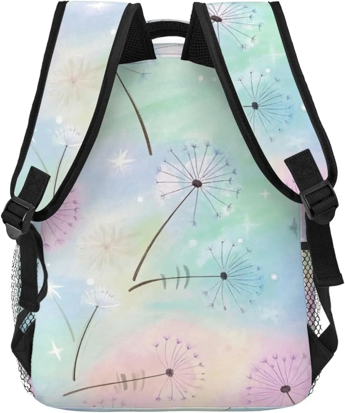 Watercolor Colorful Dandelion Adult Backpacks 15 Inch Laptop Backpack Travel Bag for Men Women Gifts
