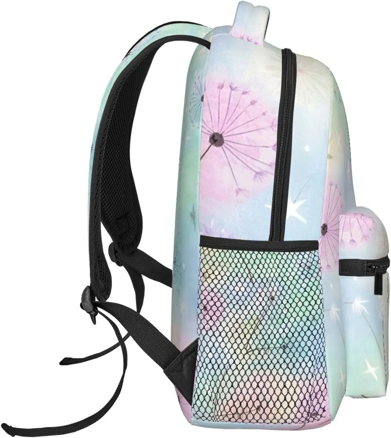 Watercolor Colorful Dandelion Adult Backpacks 15 Inch Laptop Backpack Travel Bag for Men Women Gifts