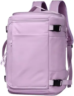 Waterproof Carry-On Travel Backpack, Backpack Waterproof Outdoor Sports, Travel Carry on Backpack Expandable for Women Men (Purple)