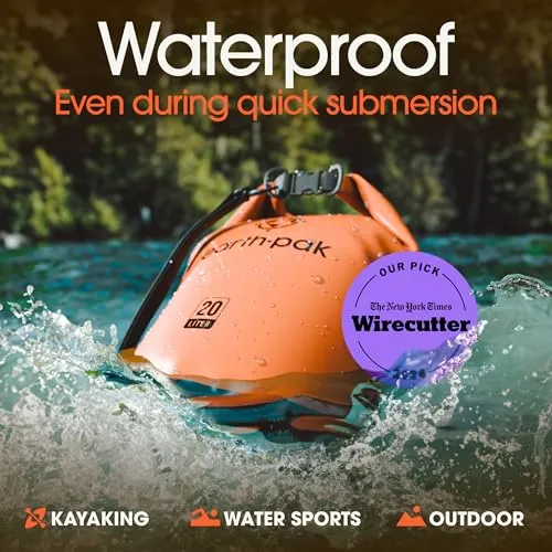 Waterproof Dry Bag-Roll Top Waterproof Backpack Sack Keeps Gear Dry for Kayak with Waterproof Phone Case
