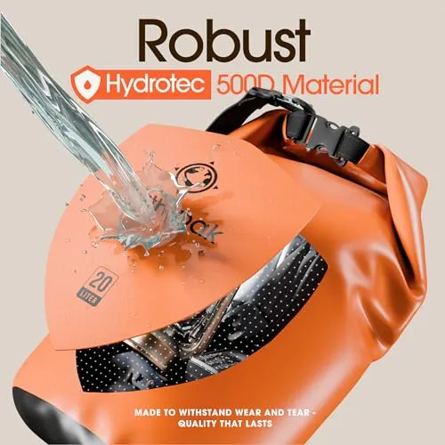 Waterproof Dry Bag-Roll Top Waterproof Backpack Sack Keeps Gear Dry for Kayak with Waterproof Phone Case
