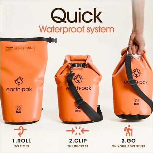 Waterproof Dry Bag-Roll Top Waterproof Backpack Sack Keeps Gear Dry for Kayak with Waterproof Phone Case