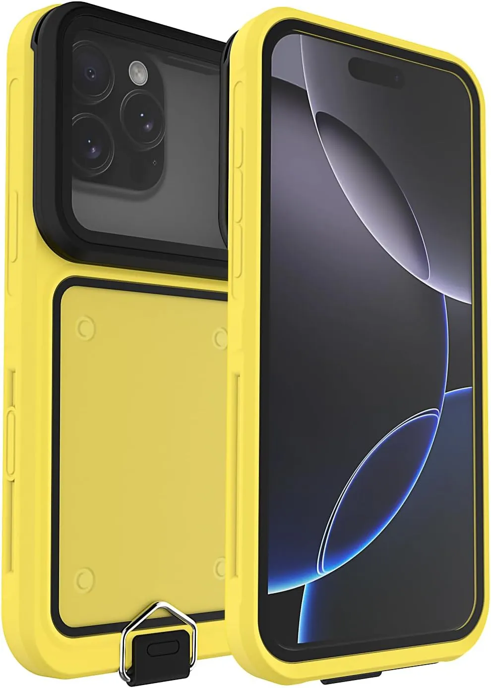Waterproof Phone Case,Universal Self-Check Function Pouch Dry Bag,Underwater Photo & Video Protective Housing,Pool Beach Travel Essentials Snorkeling Case (Yellow, 6.1 inches)