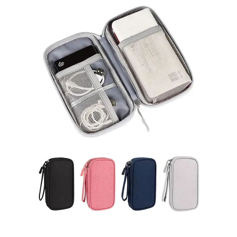 Waterproof Portable Cable Organizer – Digital Storage Bag for Cables, Power Bank & Earphones