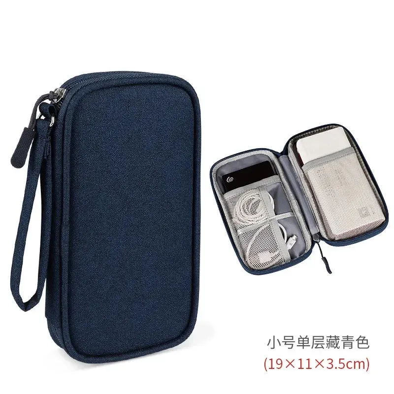 Waterproof Portable Cable Organizer – Digital Storage Bag for Cables, Power Bank & Earphones