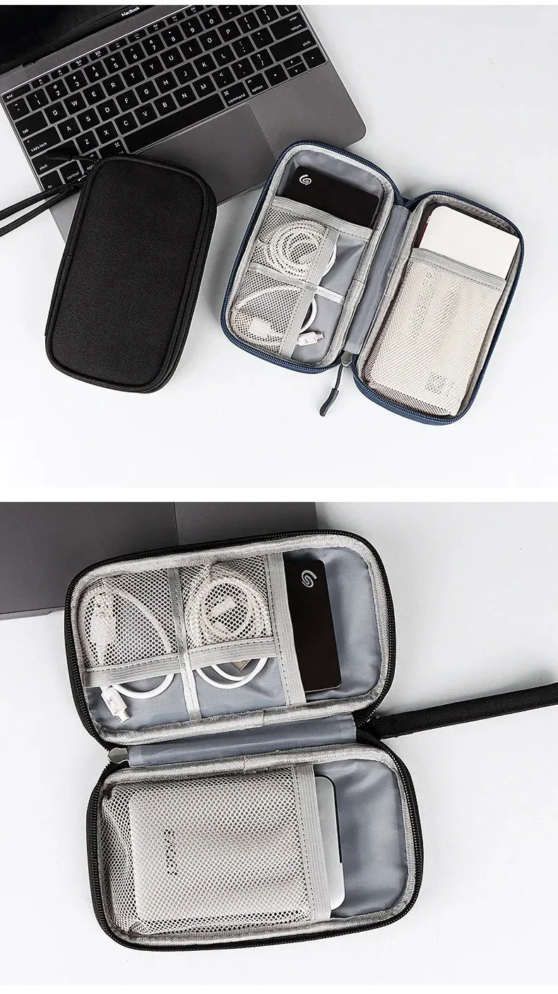 Waterproof Portable Cable Organizer – Digital Storage Bag for Cables, Power Bank & Earphones