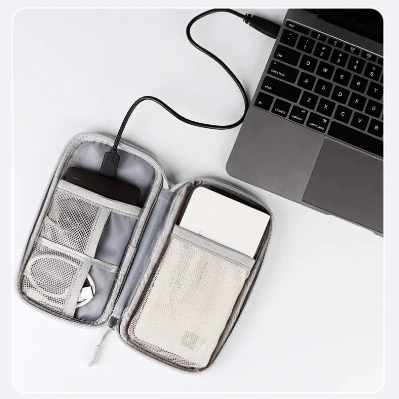 Waterproof Portable Cable Organizer – Digital Storage Bag for Cables, Power Bank & Earphones