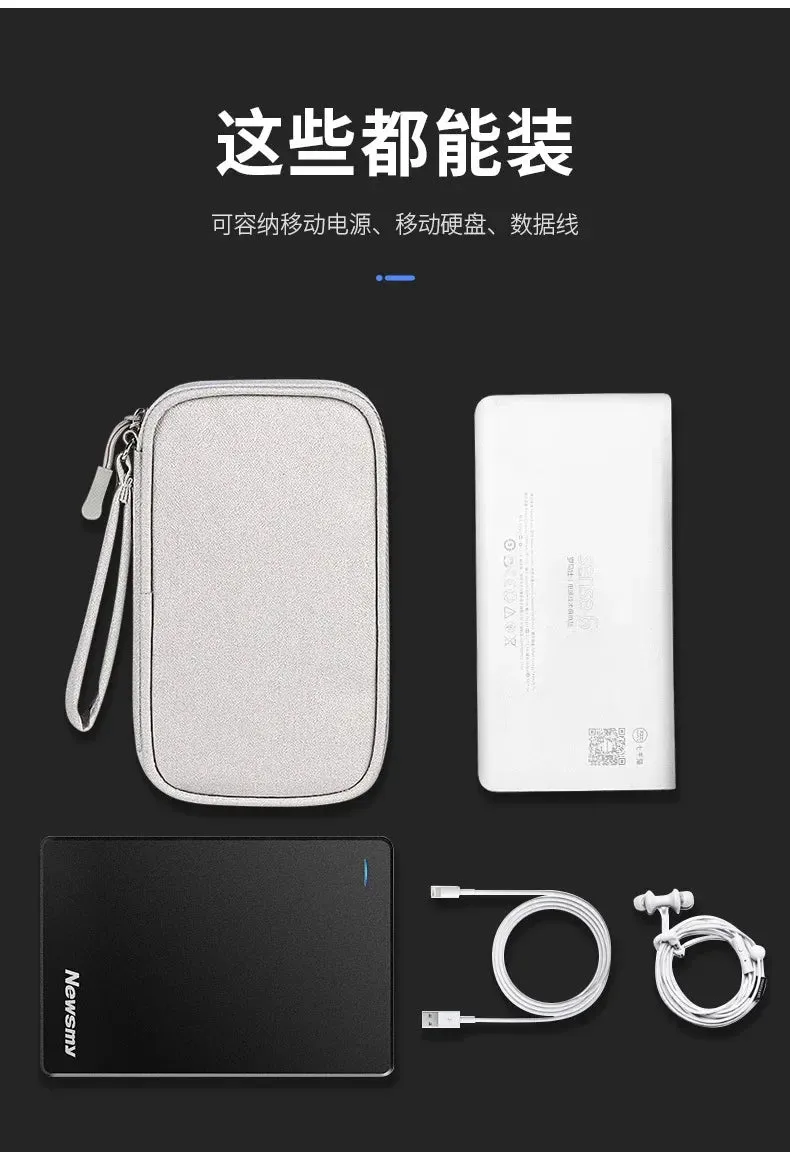 Waterproof Portable Cable Organizer – Digital Storage Bag for Cables, Power Bank & Earphones