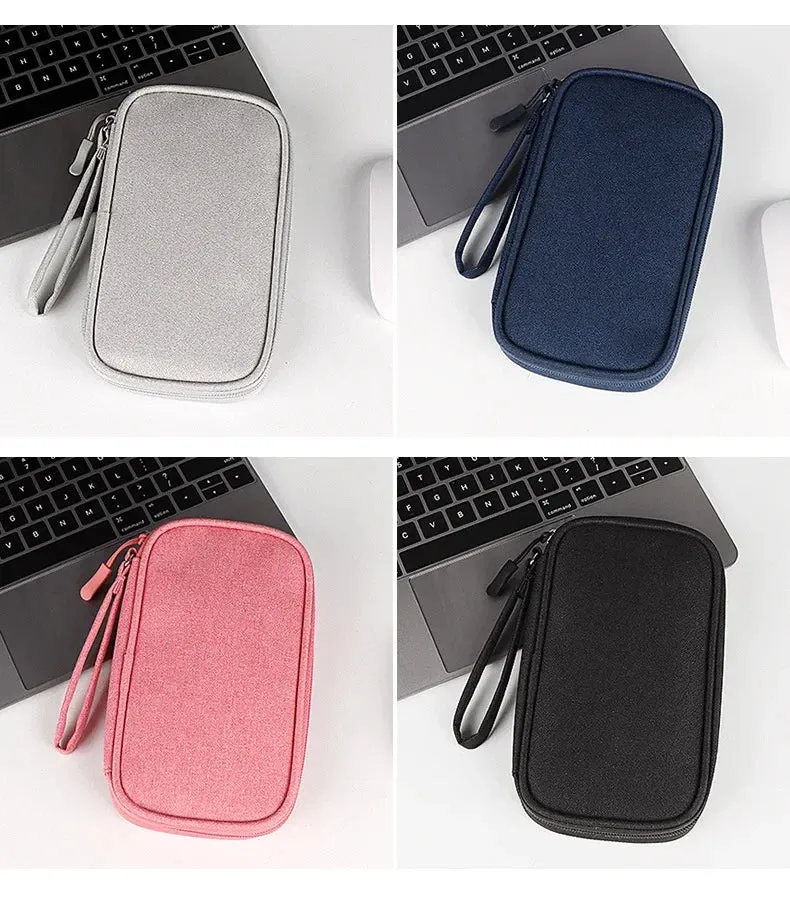 Waterproof Portable Cable Organizer – Digital Storage Bag for Cables, Power Bank & Earphones