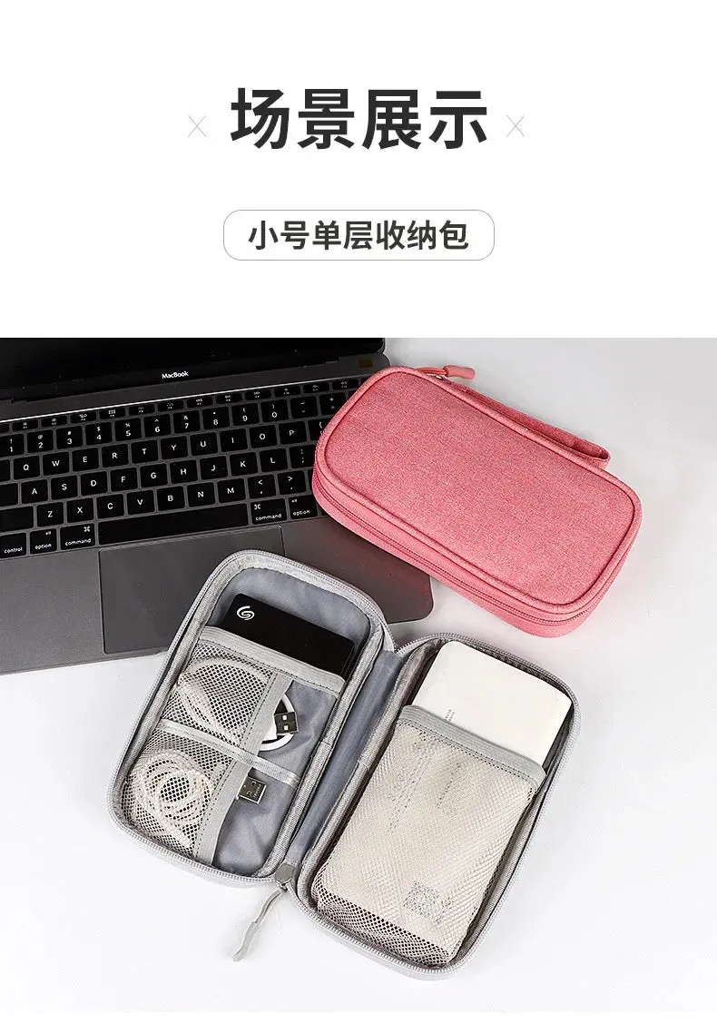 Waterproof Portable Cable Organizer – Digital Storage Bag for Cables, Power Bank & Earphones