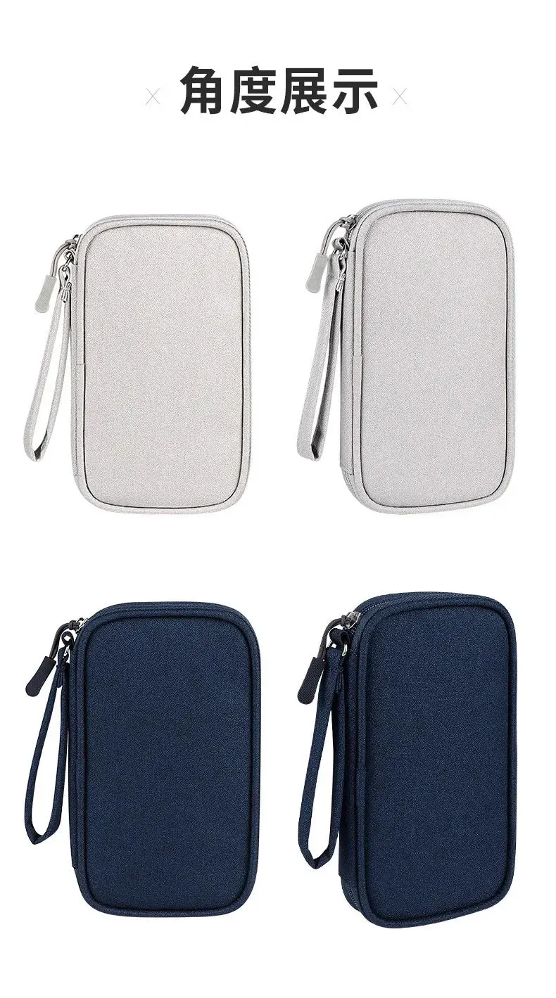 Waterproof Portable Cable Organizer – Digital Storage Bag for Cables, Power Bank & Earphones