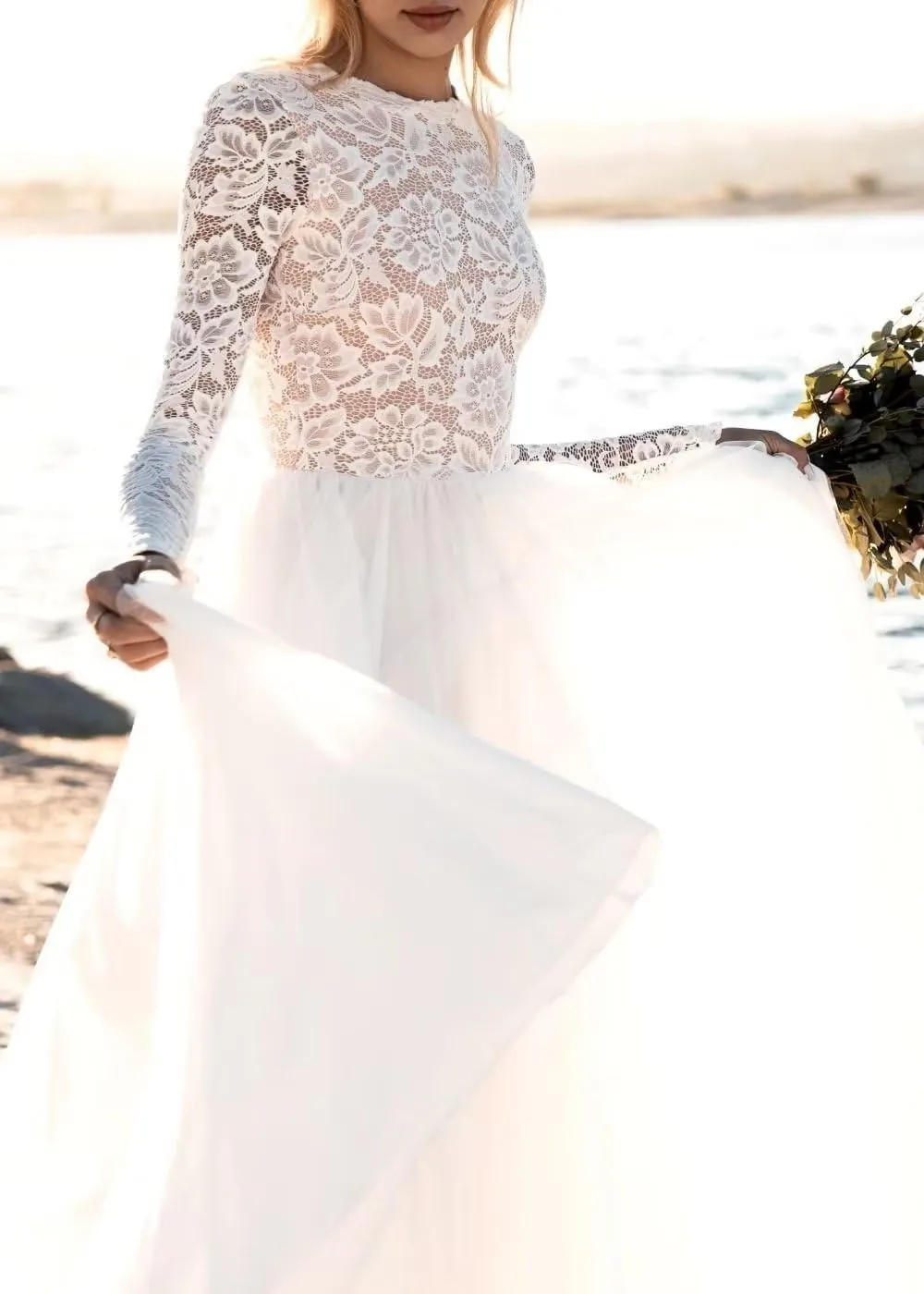 Wedding Dress for Bride 2025 Boho Beach Spaghetti Straps A Line V Neck Satin Bidal Gowns with Train