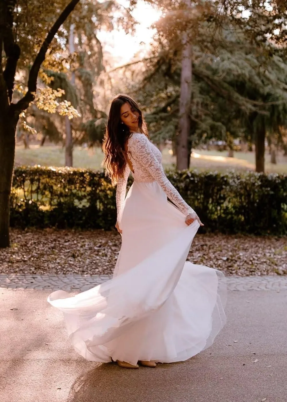 Wedding Dress for Bride 2025 Boho Beach Spaghetti Straps A Line V Neck Satin Bidal Gowns with Train
