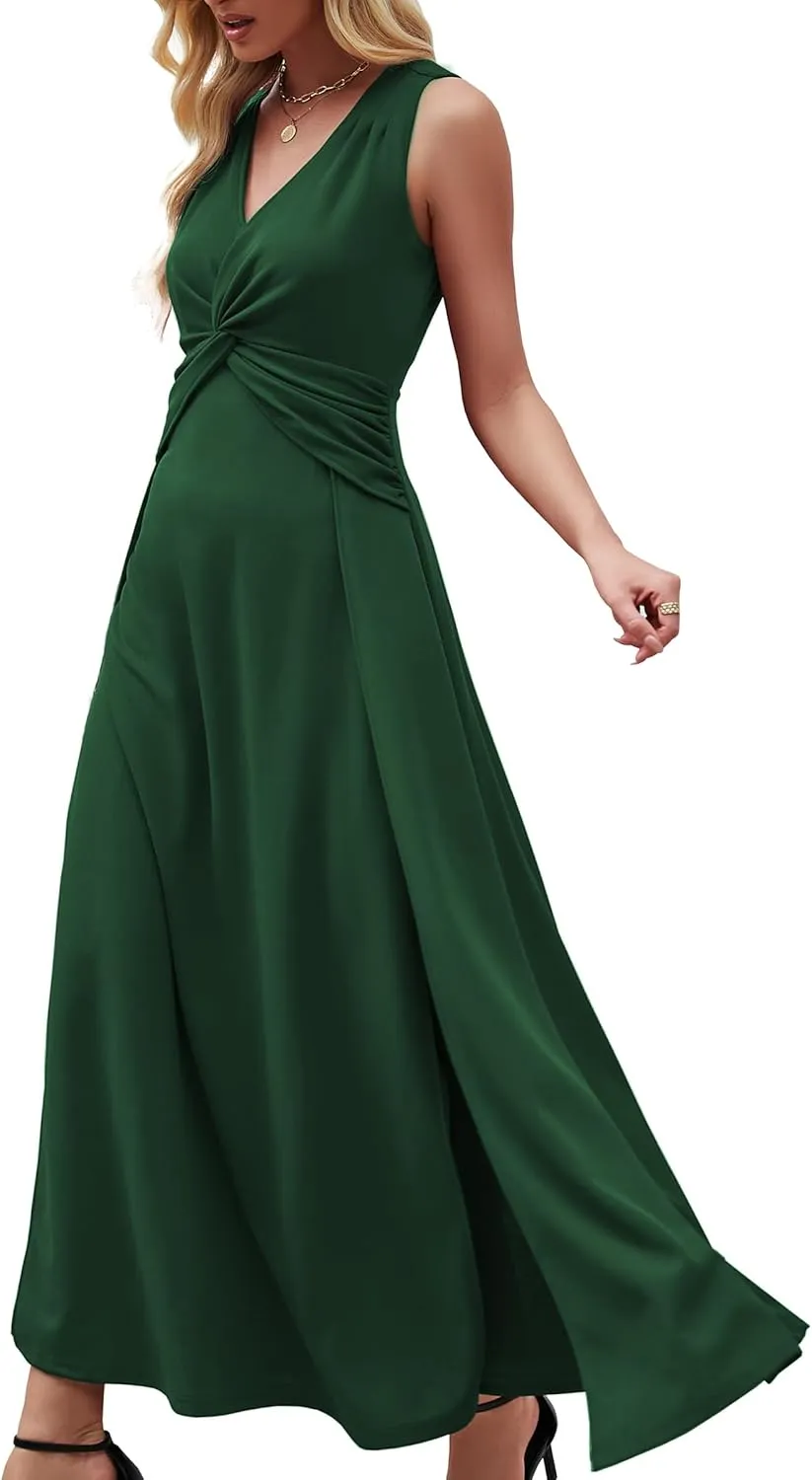 Wedding Guest Dresses for Women 2025 V Neck Formal Dresses for Women Sleeveless Evening
