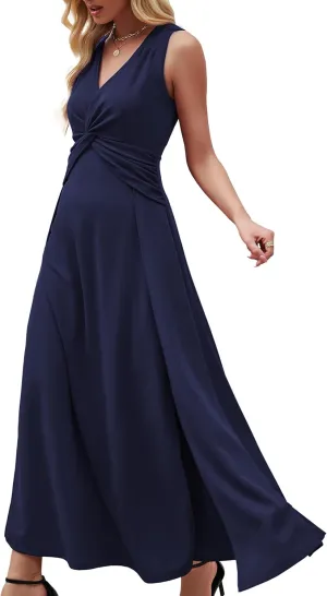 Wedding Guest Dresses for Women 2025 V Neck Formal Dresses for Women Sleeveless Evening