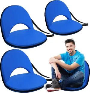 Wenqik 4 Pcs Stadium Seats for Bleachers Flexible Seats with Back Support Adjustable Folding Portable Bleacher Places Multifunctional Lightweight Cushion for Indoor Outdoor