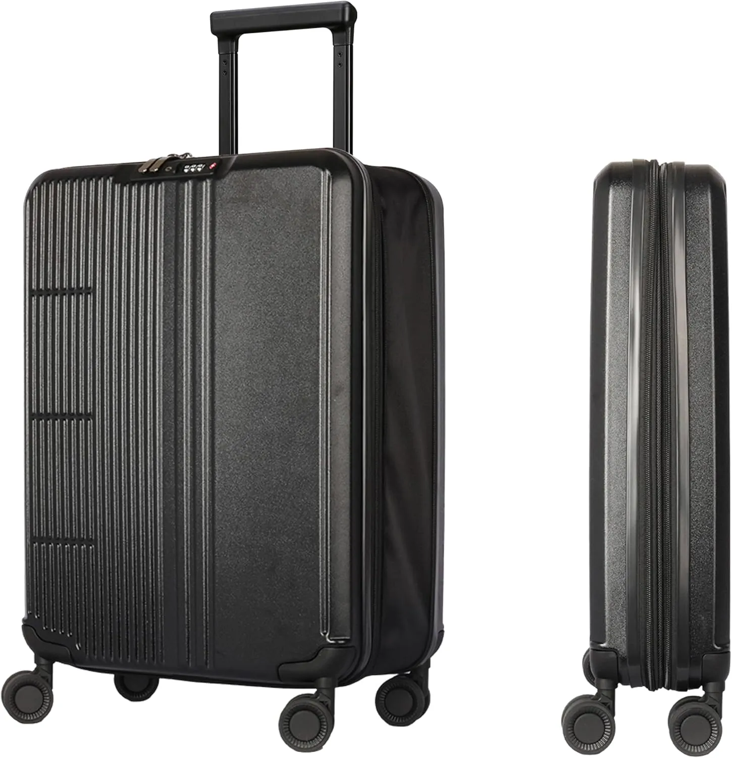 WESTEND 21 Inch Collapsible Carry On Luggage with Spinner Wheels, TSA Lock – Rolling Carry-On Including 7 Packing Cubes