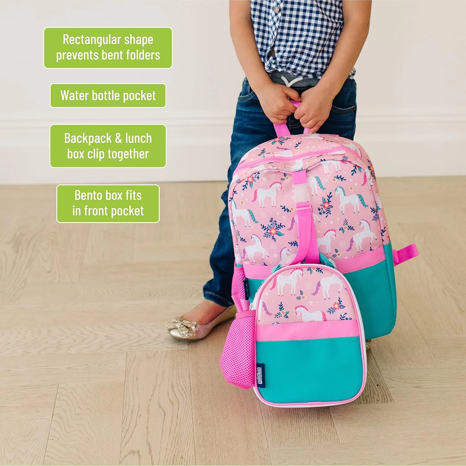 Wildkin Pack-it-All Kids Backpack – Durable, Spacious, Adjustable for School & Travel - Magical Unicorns