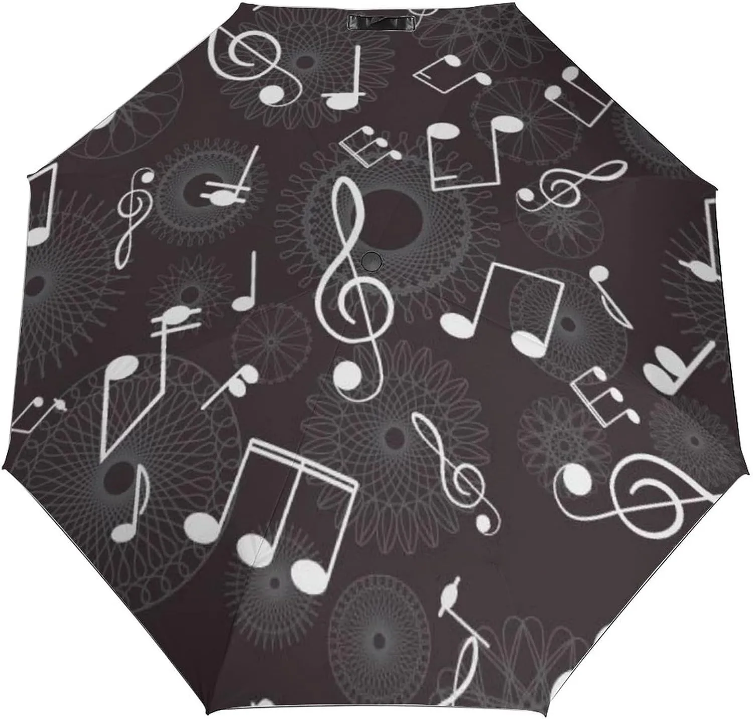 Windproof Travel Umbrellas for Rain,Music Notes Background Durable & Compact Umbrella-Waterproof Canopy for Backpack, Purse, Portable, Umbrella for Travel