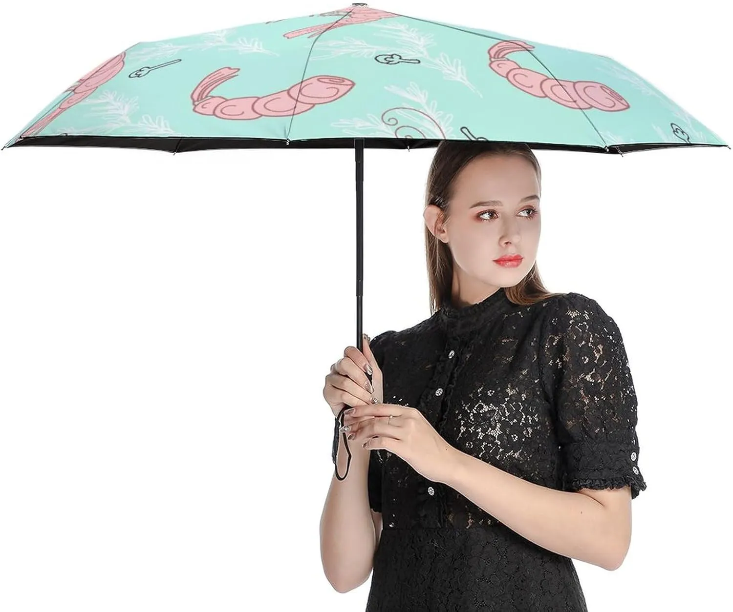 Windproof Travel Umbrellas for Rain,Tropical Summer Surfboard Durable & Compact Umbrella-Waterproof Canopy for Backpack, Purse, Portable, Umbrella for Travel