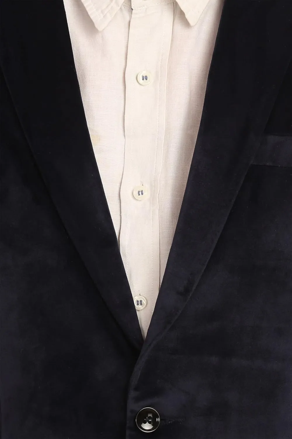 Wintage Men's Cotton Velvet Solid Party Blazer