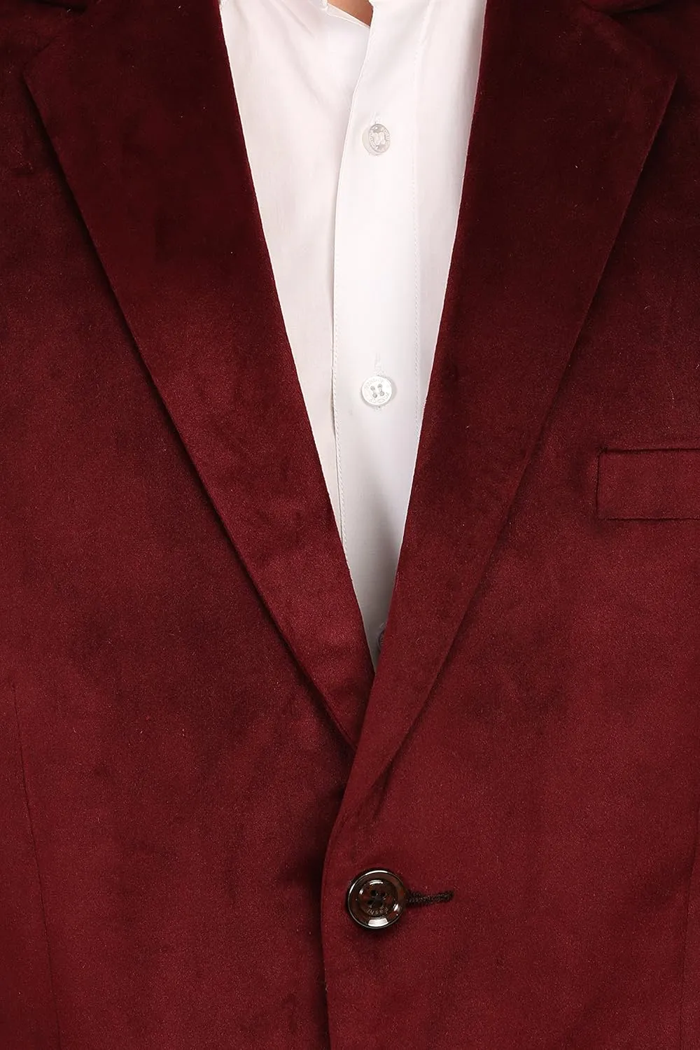 Wintage Men's Cotton Velvet Solid Party Blazer