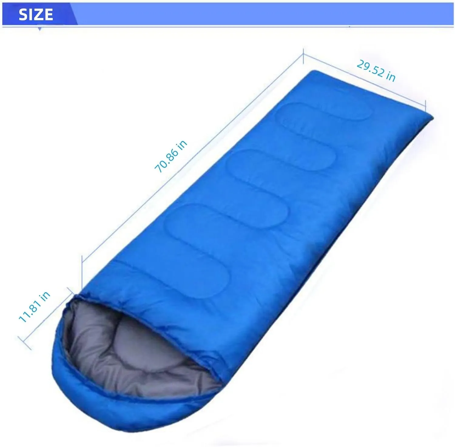 Winter Sleeping Bags Large Wide Sleeping Bag Camping Hiking Trips Warm Cool Weather Lightweight and Waterproof with Compression Bag Camping Essentials