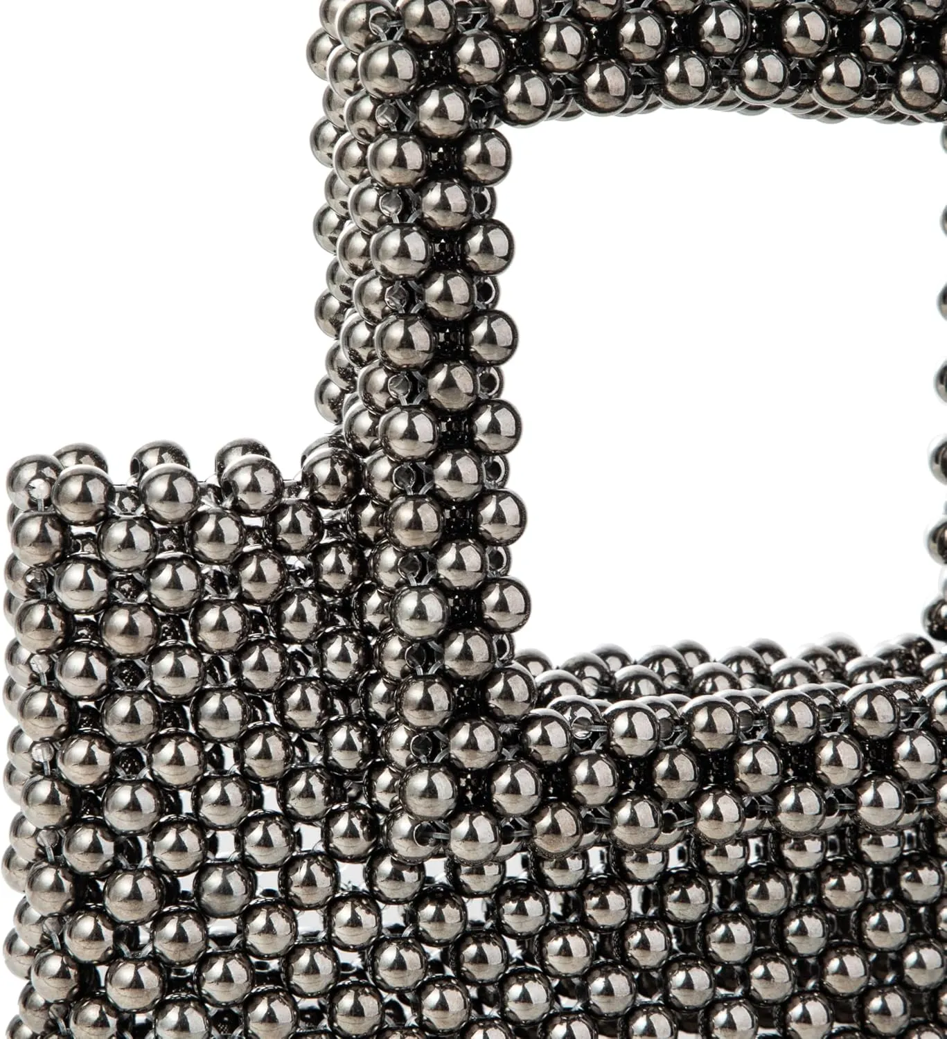 Women Acrylic Beaded Square Tote Handbag Evening bag for Daily Use Wedding Party