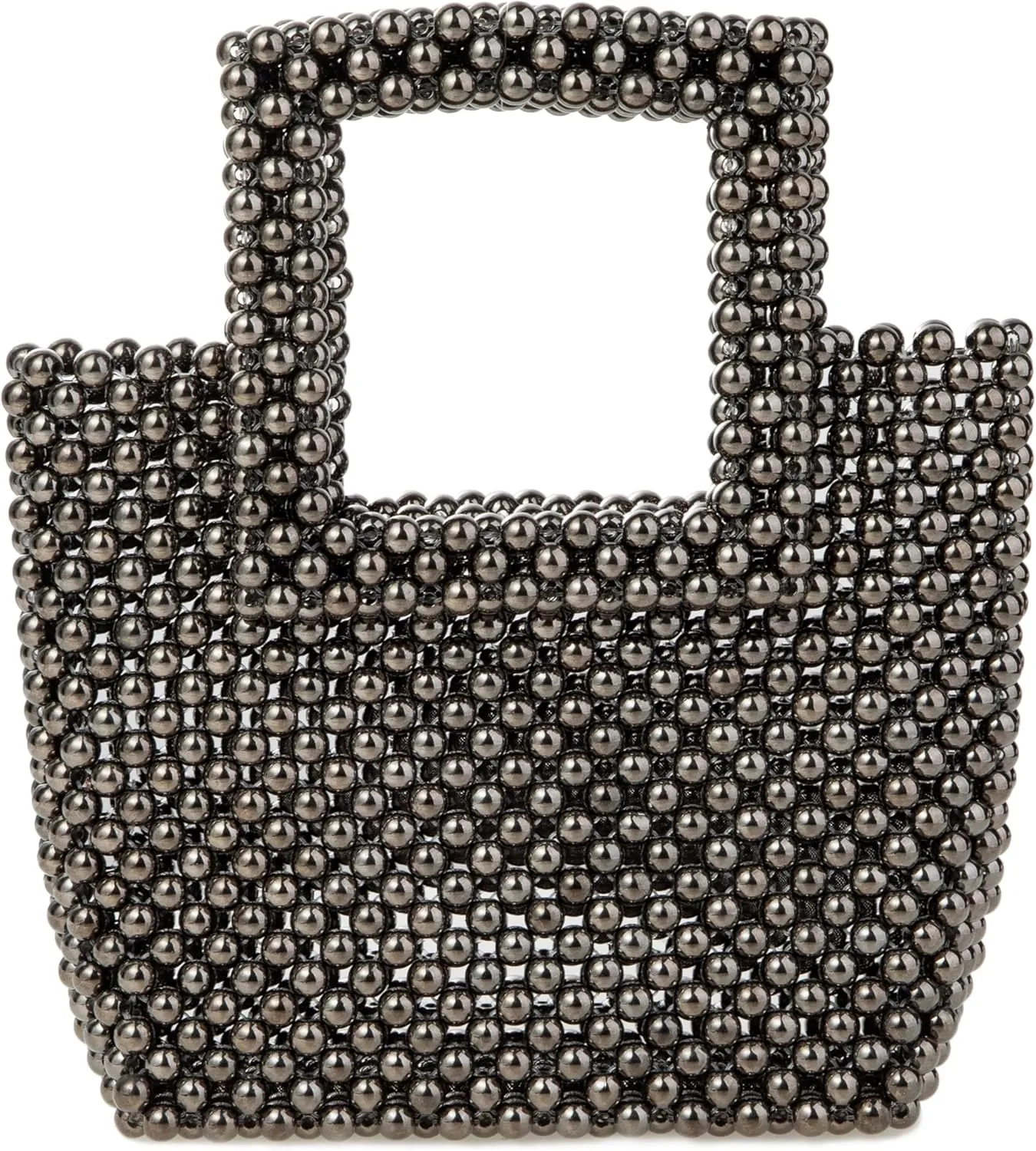 Women Acrylic Beaded Square Tote Handbag Evening bag for Daily Use Wedding Party