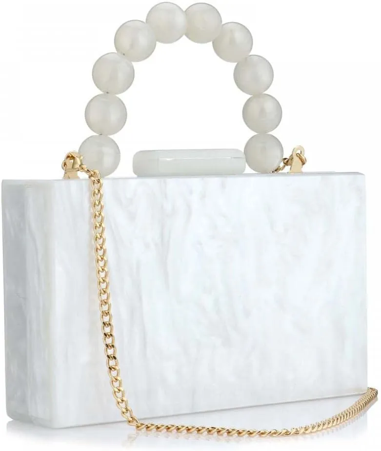 Women Acrylic Clutch Purse Leopard Print Evening Bag Chain Formal Handbag Party Bridal Wedding Clutch Purse for Women