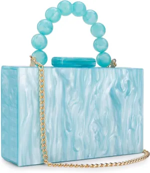 Women Acrylic Clutch Purse Leopard Print Evening Bag Chain Formal Handbag Party Bridal Wedding Clutch Purse for Women