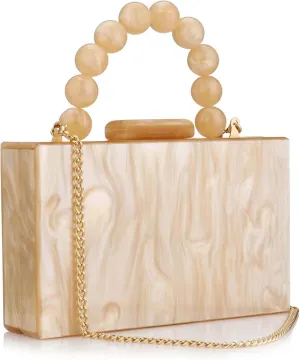 Women Acrylic Clutch Purse Leopard Print Evening Bag Chain Formal Handbag Party Bridal Wedding Clutch Purse for Women