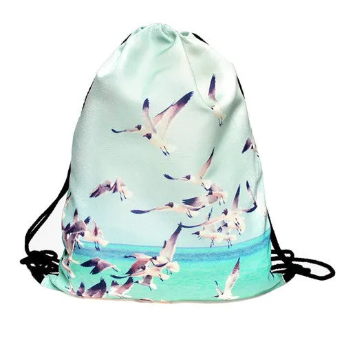 Women Emoji Backpack 3D printing travel softback women mochila drawstring bag mens backpacks