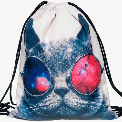 Women Emoji Backpack 3D printing travel softback women mochila drawstring bag mens backpacks