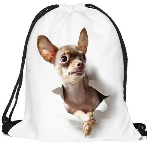 Women Emoji Backpack 3D printing travel softback women mochila drawstring bag mens backpacks