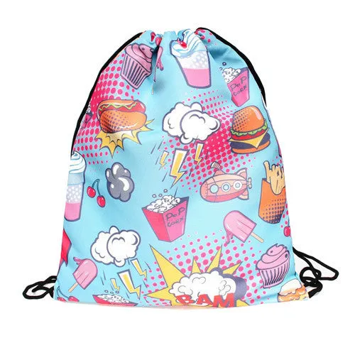 Women Emoji Backpack 3D printing travel softback women mochila drawstring bag mens backpacks