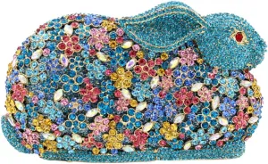 Women Evening-Bag Chain Rhinestone Luxury Ladies Clutch-Purse Wedding-Handbag Rabbit