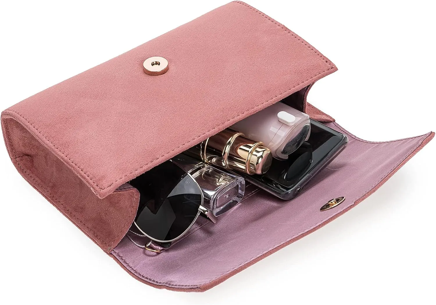 Women Evening Bag Dressy Clutch Handbag Faux Suede Purse for Wedding