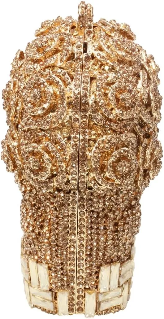 Women Floral Rhinestone Purse Diamond Flower Basket Handbag Unique Crystal Clutch Luxury Wedding Party Evening Bag