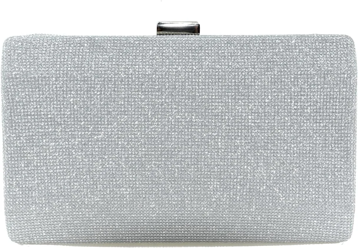 Women Glistening Iron Handbag Evening Clutch Bag Glitter Handbag Party Bag Formal Simple Fashion Clutches