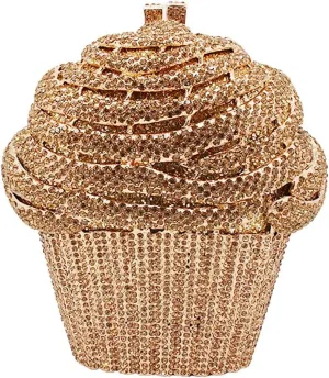 Women Ice Cream Crystal Evening Bag Luxury Rhinestone Clutch Wedding Party Minaudiere Purse and Handbag for Cocktail