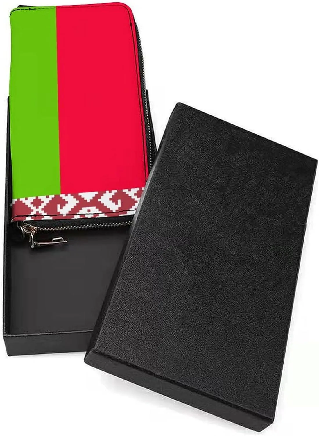 Women Men Belarus Flag Zipper Long Purse with Removable Wristlet Stylish PU Wallet Travel Clutch