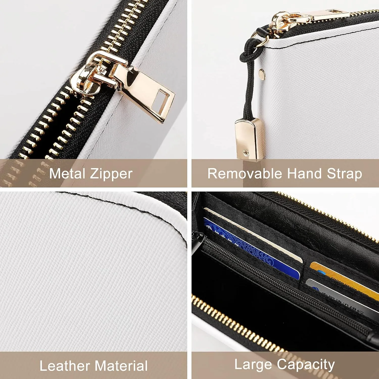 Women Men Belarus Flag Zipper Long Purse with Removable Wristlet Stylish PU Wallet Travel Clutch