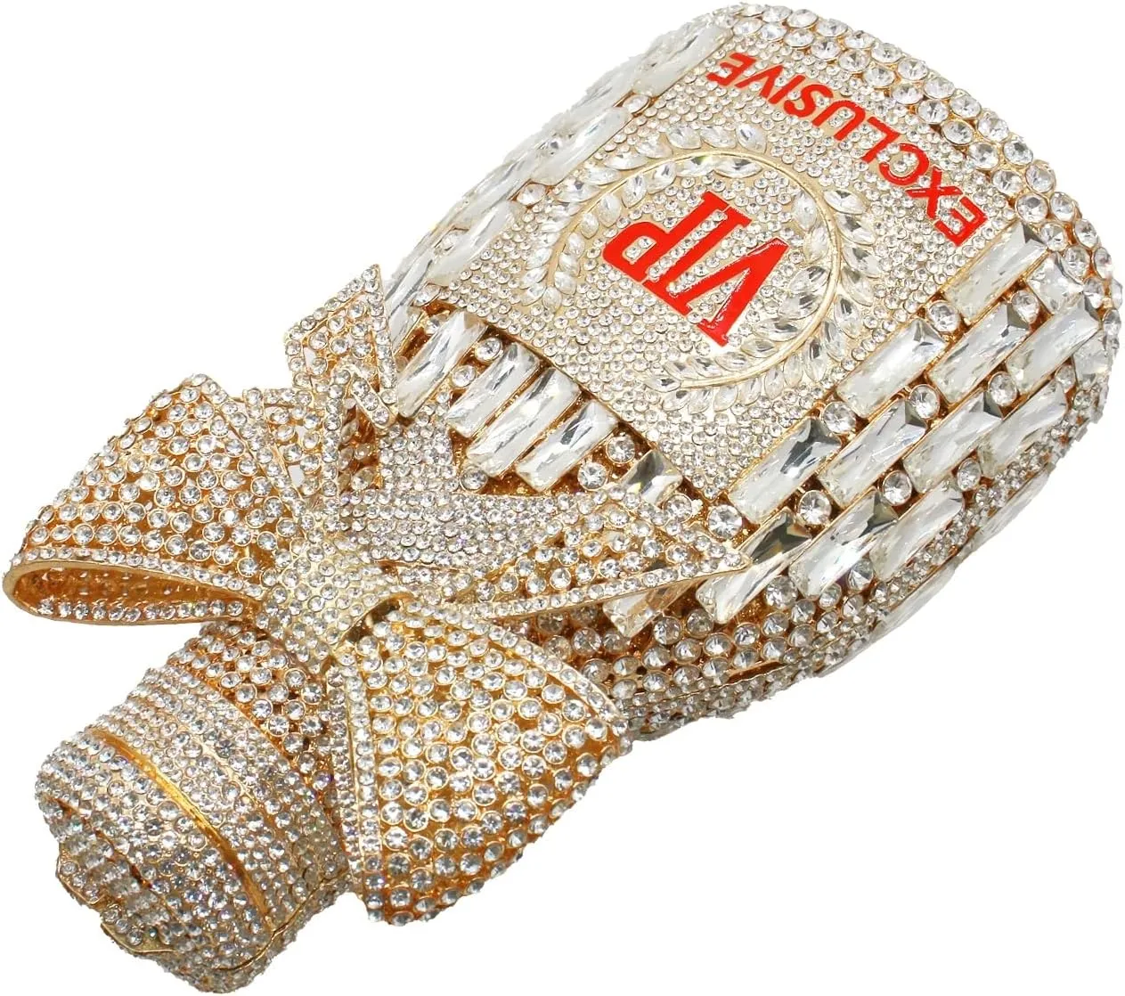 Women Rhinestone Clutch Purse Champagne Bottle Evening Bag Bling Diamond Handbag Unique Bride Purse for Paty Wedding