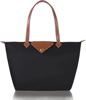 Women Tote Bag,Stylish Waterproof Nylon Ladies Shoulder Bag, Folding Beach Travel Bag for Work,Shopping, Large