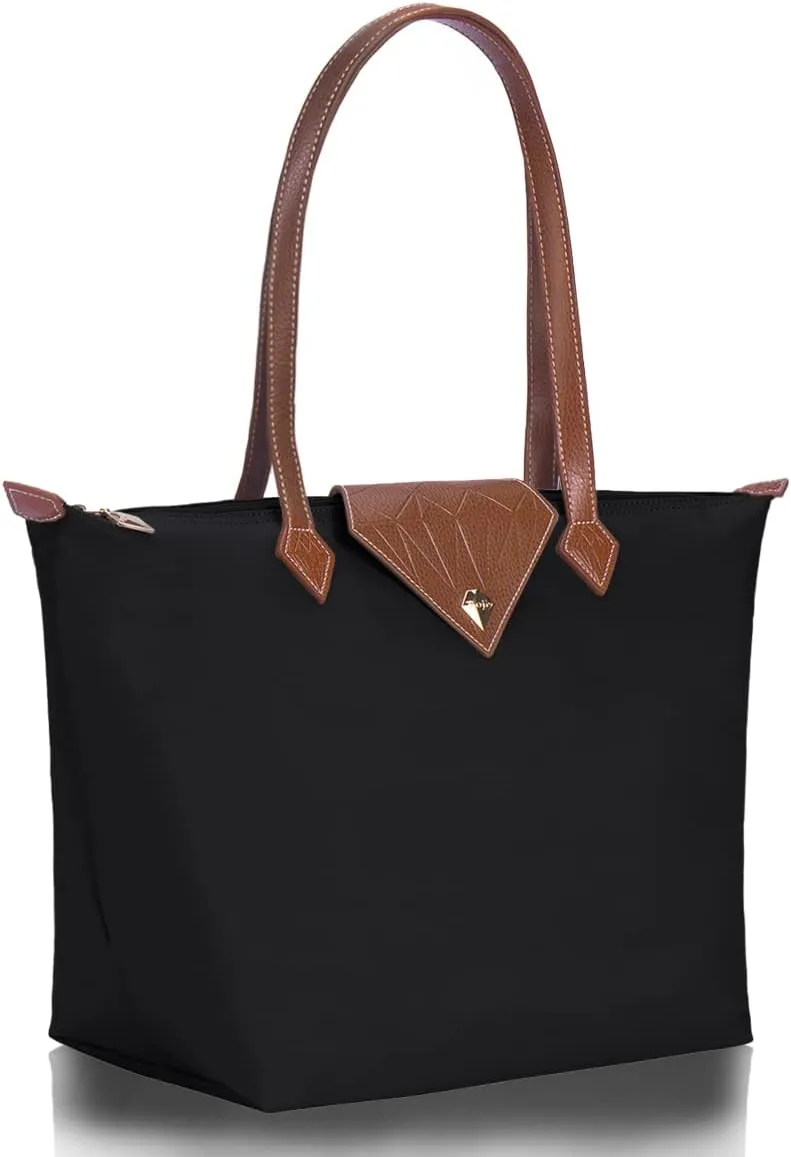 Women Tote Bag,Stylish Waterproof Nylon Ladies Shoulder Bag, Folding Beach Travel Bag for Work,Shopping, Large