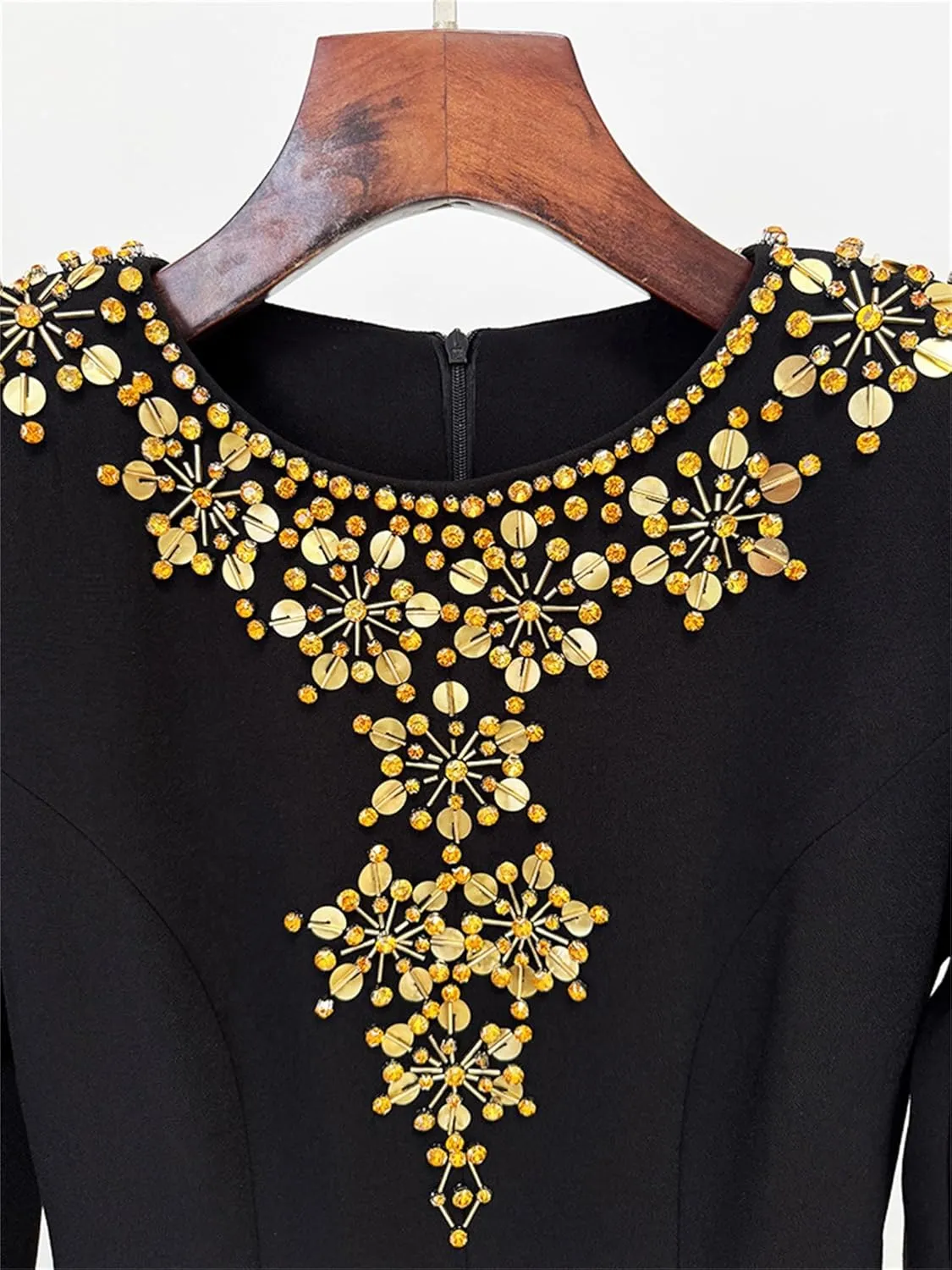 Women's 2025 Designer Party Dresses Rhinestone Diamonds Beaded Split Long Maxi Prom Dress Female Evening Gown